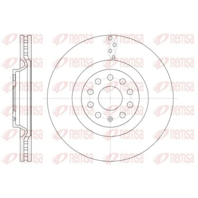 Bilde av REMSA 61485.10 Bremseskiver framaksel 340, 340 30 9 ventilert VOLKSWAGEN: Golf 7, Passat B8 Variant, 7 SKODA: Octavia 3 Combi