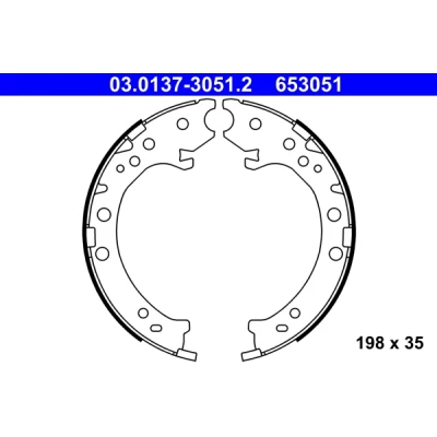 Bilde av ATE 03.0137 3051.2 Handbromsbackar uten vippearm HONDA: CR V 3, 2