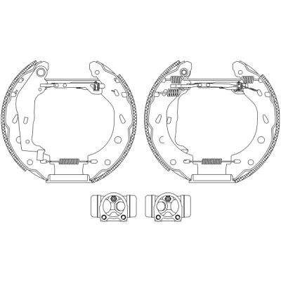 Bilde av TEXTAR Shoe Kit Pro 84057400 bremsesett, trommebremse med hjulsylinder brems, justering