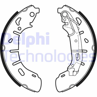 Bilde av DELPHI LS2050 Bremsesko 254 57 FIAT: Doblo II Varebil / Stasjonsvogn