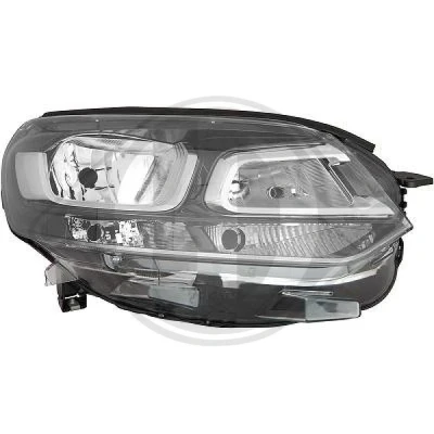 Bilde av DIEDERICHS 4098080 Frontlykter høyre H7/H1, W5W, W21W, PY21W Halogen for høyrekjøring med motor høydejustering hovedlys