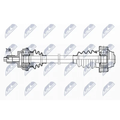 Bilde av Drivaksel, Venstre bakaksel, audi q2, tt, seat tarraco, skoda kodiaq, superb iii, kombi vw arteon, passat b8, tiguan, t roc,