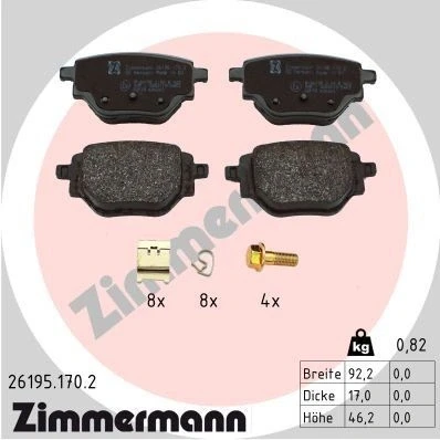 Bilde av Bremseklosser sett, Bakaksel, opel corsa f, f skåp/halvkombi, peugeot 2008 ii, 208 16 647 371 80, 814 499 80