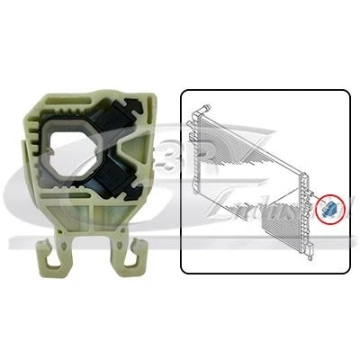 Bilde av Lagring, radiator, på begge sider audi, seat, skoda, vw OE 5Q0121367E, 5Q0121367G