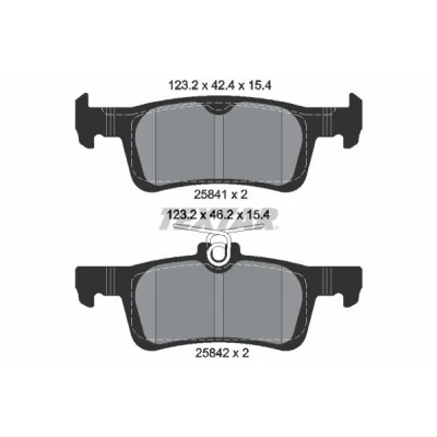 Bilde av TEXTAR 2584101 Bremseklosser ikke klargjort for slitasjeindikator PEUGEOT: 308 SW 2, I SW, II Hatchback