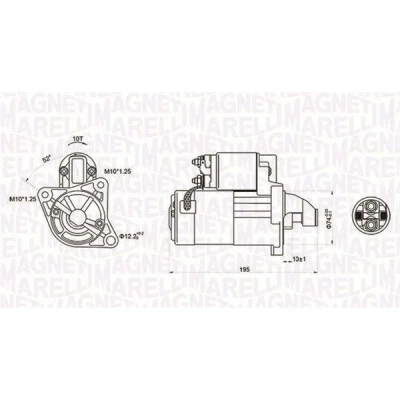Bilde av MAGNETI MARELLI 063721096010 Starter 12 1 PEUGEOT: 206 Hatchback