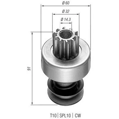 Bilde av MAGNETI MARELLI 940113020143 Lite tannhjul, starter