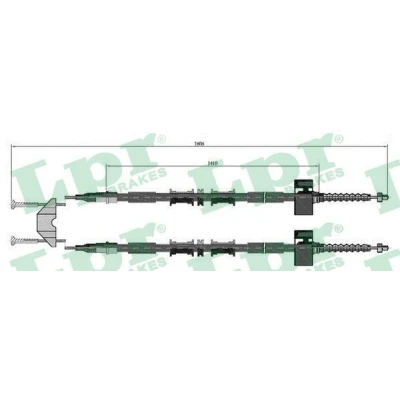 Bilde av Kabel, parkeringsbremse, Foran Lpr C0535B opel OE 24425108, 522003, 522440