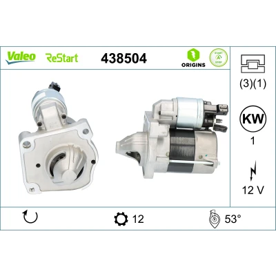 Bilde av VALEO 438504 Starter 12 1 CITROËN: C3 III