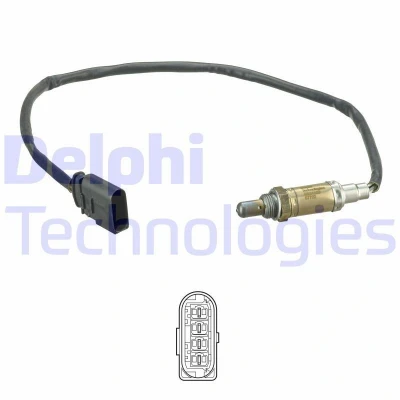 Bilde av DELPHI ES21120 12B1 Lambdasonde Fingersonde, oppvarmet VOLKSWAGEN: Golf 4, 4 Variant, Bora Sedan, AUDI: A3 Hatchback, SKODA: Octavia I Hatchback