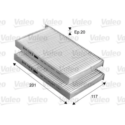 Bilde av VALEO CLIMFILTER COMFORT 715669 Kupéfilter Partikkelfilter 202, 202 HYUNDAI: H 1 Travel, Cargo