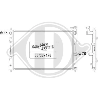 Bilde av DIEDERICHS DCM2510 Radiator 640 405 16 Climate