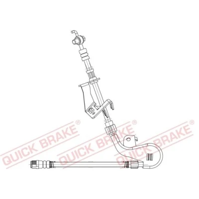 Bilde av QUICK BRAKE 58.887X Bremseslange 223, 320 M10x1 CITROËN: C5 III Stasjonsvogn, PEUGEOT: 407 Sedan, Coupé, 508 I SW