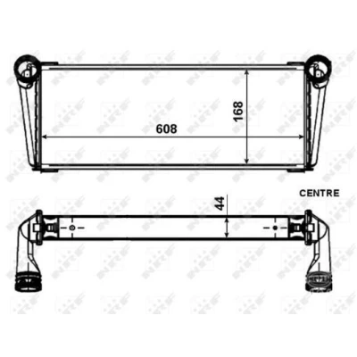 Bilde av NRF 53009 Radiator Aluminium 608 168 44 Kjøleribber loddet
