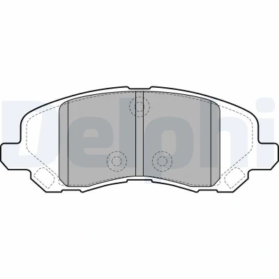 Bilde av DELPHI LP2038 Bremseklosser med akustisk slitasjevarsel antihyle blikk tilbehør JEEP: Patriot, Compass, DODGE: Avenger Sedan, Caliber