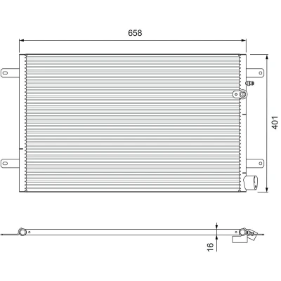 Bilde av VALEO 814004 Kondensator uten tørker Aluminium 401 R 134a AUDI: A6 C6 Avant