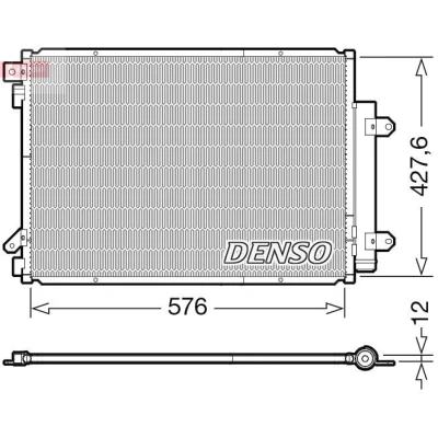 Bilde av DENSO DCN47008 Kondensator med tørker R 134a