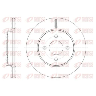 Bilde av REMSA Bremseskive framaksel 260, 0mm 22mm 4 100mm ventilert 61850.10 402061HL0A,402061HL0B,402061HL0C,402063AW0AC166,402063U300,402063U800