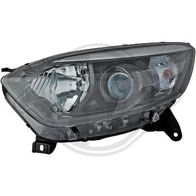 Bilde av DIEDERICHS 4406981 Frontlykter venstre H1/H1 svart med motor for høydejustering hovedlys