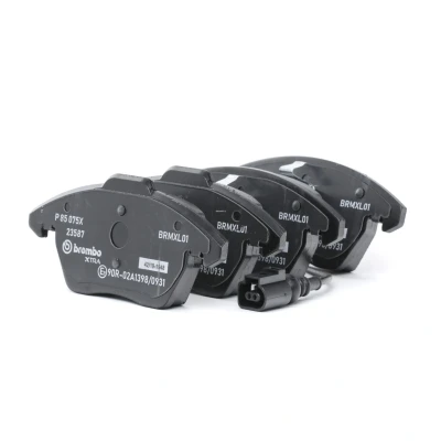 Bilde av BREMBO P 85 075X Bremseklosser inkl. slitasjevarselkontakt uten tilbehør VOLKSWAGEN: Polo V Hatchback, Golf 5, AUDI: A3 SEAT: Altea