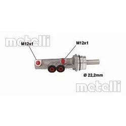 Bilde av METELLI Hovedsylinder 22,20mm Aluminium 05 1116 SKODA: Octavia II Hatchback, 2 Combi, VOLKSWAGEN: GOLF 5, 6