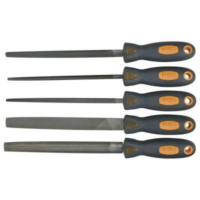 Bilde av NEO TOOLS 37 610 Filsett 200 5 Flatfil, butt, Trekantfil, Firkantfil, Halvrund fil, rundfil