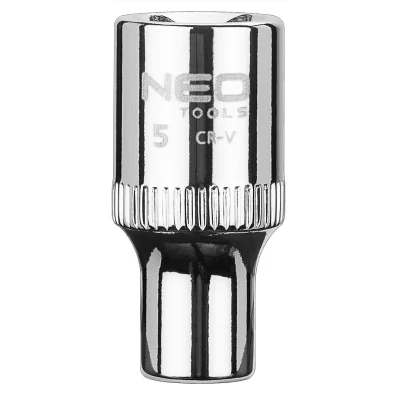 Bilde av NEO TOOLS 08 222 Pipenøkkelinnsats 1/4 3124 5 mm Krom vanadium stål SuperLock