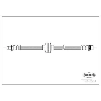 Bilde av CORTECO 19033564 Bremseslange framaksel begge sider 480