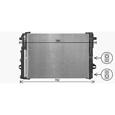 Bilde av PRASCO MS5716D Kondensator med tørker 13,8 Aluminium 628 R 134a