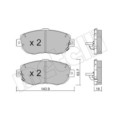 Bilde av Bremseklosser sett METELLI 22 0756 0
