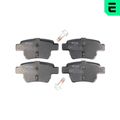 Bilde av OPTIMAL BP 12388 Bremseklosser bakaksel med bremsecaliperskruer PEUGEOT: 207 Hatchback, 307 Stasjonsvogn, SW, CITROËN: C4 I Coupé