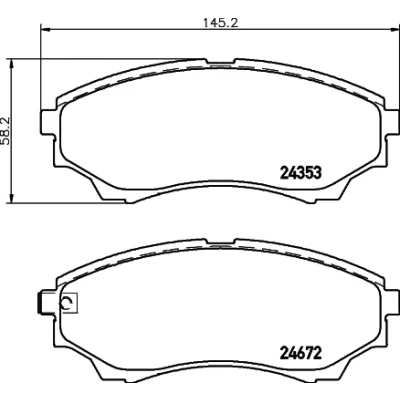 Bilde av HELLA 8DB 355 012 381 Bremseklosser med akustisk slitasjevarsel FORD: Ranger Mk2, MAZDA: BT 50 Pick up