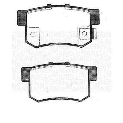 Bilde av MAGNETI MARELLI 363916060461 Bremseklosser med akustisk slitasjevarsel HONDA: CR V 2, Accord 7 Limousine, Tourer