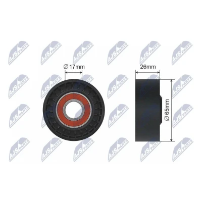 Bilde av Strammerull, kilerem med ribber, Øvre, bmw,dacia,fiat,ford,mini,mitsubishi,nissan,renault,suzuki,toyota, 11955 00QAG, BN701,