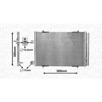 Bilde av MAGNETI MARELLI 350203855000 Kondensator med tørker 535x357x16 357 535 16 CITROËN: C5 II Stasjonsvogn, PEUGEOT: 508 I SW