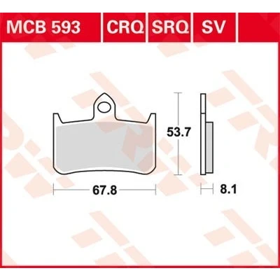 Bilde av TRW Organic Allround MCB593 Bremseklosser