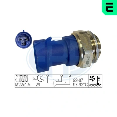 Bilde av Temperaturbryter, radiator ventilator, alfa romeo,citroën,fiat,lancia,peugeot, 1264 33, 46477717, 50005994, 60809247, 60813343, 7655732,