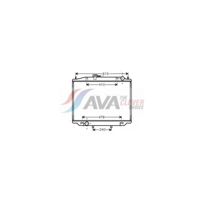 Bilde av AVA COOLING SYSTEMS DN2300 Radiator Aluminium 500mm 655, 675mm 23, 27mm Kjøleribber satt sammen mekanisk NISSAN: TERRANO 2