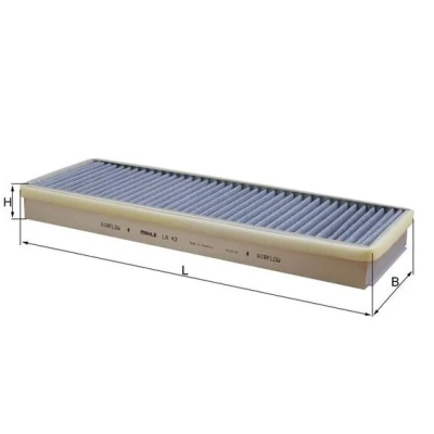 Bilde av MAHLE ORIGINAL LA 43 Kupéfilter Partikkelfilter 380,0, 390,0, 380 129, 144 40,0