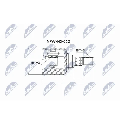 Bilde av NTY NPW NS 012 Drivknute girkassesiden