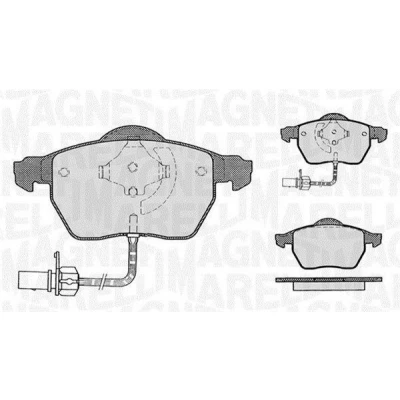 Bilde av MAGNETI MARELLI 363916060142 Bremseklosser med integrert slitasjesensor AUDI: A6 C6 Avant, A4 B7 B6 Avant