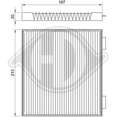 Bilde av DIEDERICHS DCI0098 Kupéfilter pollenfilter 213 230 20 Climate VOLVO: S40 I, V40 Stasjonsvogn