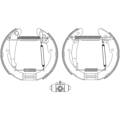 Bilde av TEXTAR Shoe Kit Pro 84052401 bremsesett, trommebremse med hjulsylinder brems, justering