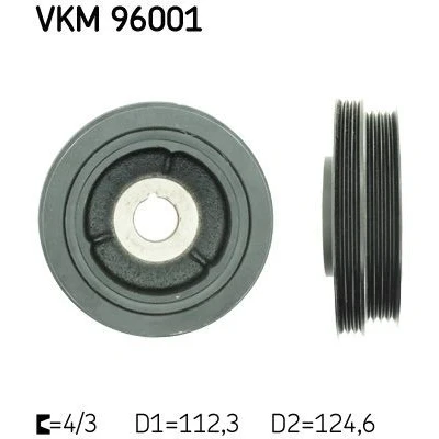 Bilde av SKF VKM 96001 Remskive Veivaksel 112,3 / 124,6 7