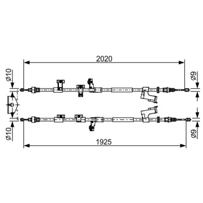 Bilde av BOSCH 1 987 482 709 Bremsekabel 2020, 1925 FORD: KUGA 2