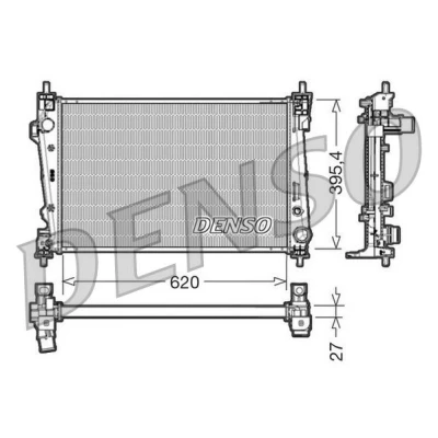 Bilde av DENSO DRM01007 Radiator Aluminium 620 395 27
