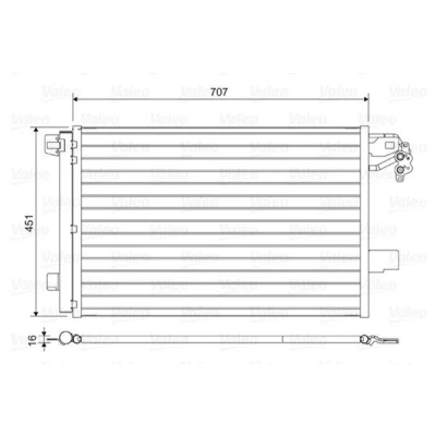 Bilde av VALEO 814461 Kondensator med tørker Aluminium 452 VOLKSWAGEN: Transporter 5, Multivan 5 (7HM, Bus