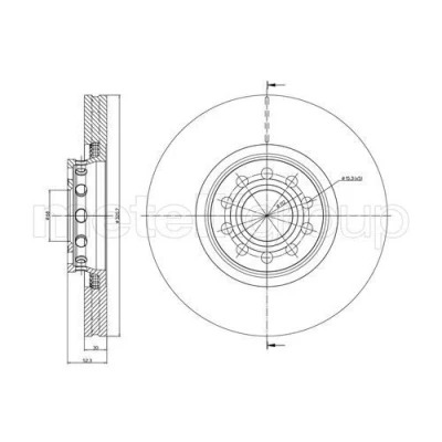Bilde av METELLI 23 0747C Bremseskiver 321,0 30,0 5 68,0 ventilert spraylakkert VOLKSWAGEN: Passat B5 GP Stasjonsvogn, Sedan
