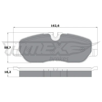 Bilde av TOMEX brakes TX 17 71 Bremseklosser framaksel klargjort for slitasjeindikator LAND ROVER: Discovery 4, 3, Range Rover Sport
