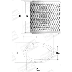 Bilde av CHAMPION W226/606 Luftfilter 48 360 Filterinnsats FORD: Escort 4 Cabriolet, 4, 5